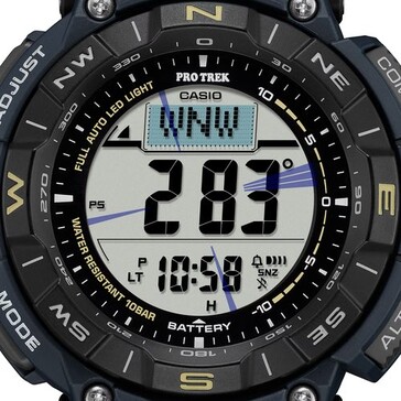 Compass displayed on the top layer. (Image source: Casio US)