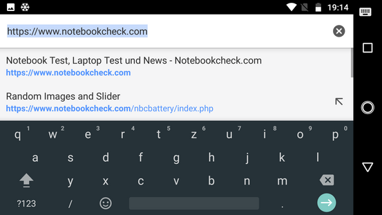 Keyboard landscape mode