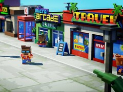 The colorful, blocky world of The Touryst is now rendered in 8K on Sony's PlayStation 5 (Image: Shin'en Multimedia)