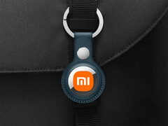 There will UWB and non-UWB versions available. Pictured: edited picture showing Apple Tag with Xiaomi logo hanging on a bag. (Image source: Apple and Xiaomi)