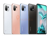 The Xiaomi 11 Lite 5G NE will arrive in four colours. (Image source: @ishanagarwal24 & Pricebaba)