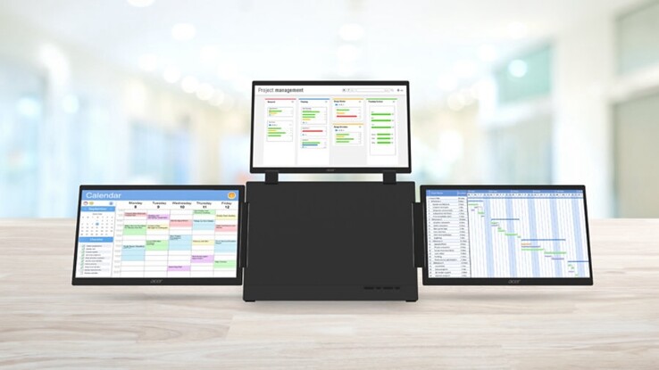 The Acer PD163Q-P3 tri-screen portable monitor is also VESA-mountable. 