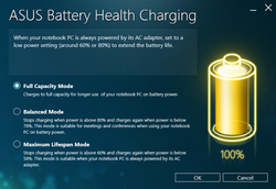 Unique Asus settings for prolonging battery life
