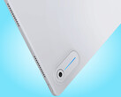 A close-up of the Glowbar on the Googlebook Duet m.
