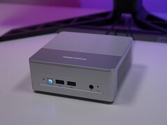 Minisforum X1 Lite mini PC showing front I/O with USB ports and power button (Image source: ETA Prime via YouTube)
