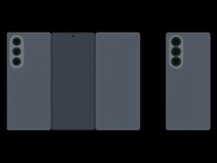 Leaked animation for Samsung's upcoming tri-fold phone. (Image source: TechHighest on X)