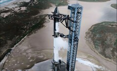 SpaceX&#039;s Starship on the launch pad. (Image source: SpaceX)