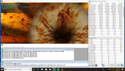 System information during a FurMark and Prime95 combined stress test