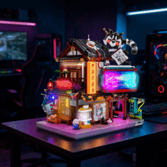 The new manga shop from Lumibricks is illuminated
