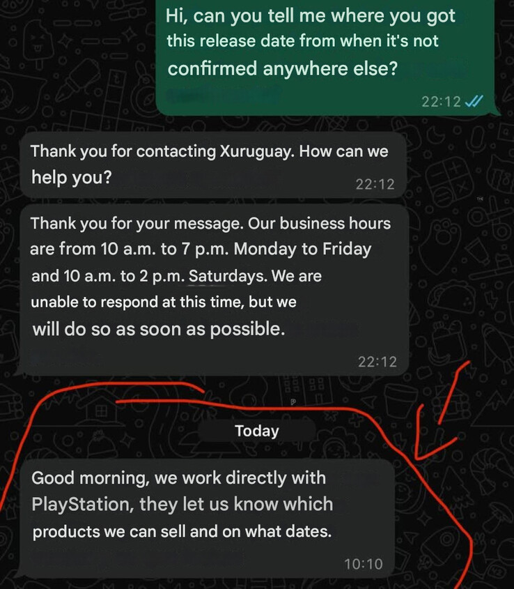 80LV's conversation with the online store (Image source: 80LV - machine translated)