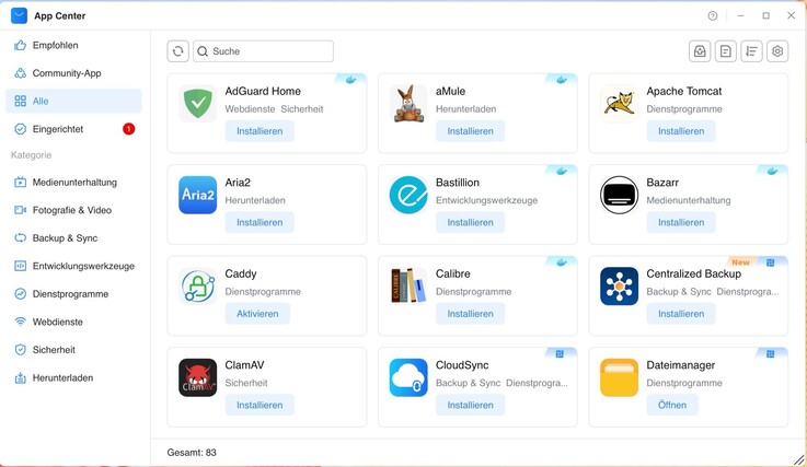 The TOS7 App Store currently offers 83 apps for download.