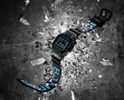 The Casio G-Shock x Bamford 5600 (pictured) has the fashion brand's blue accents around the bezel, dial frame, and text. (Image source: Casio/Bamford)