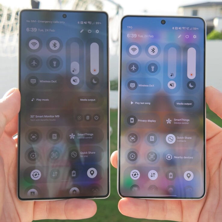 Galaxy S25 Ultra vs Galaxy S26 Ultra brightness.