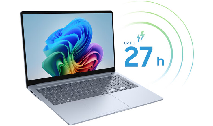 The Galaxy Book5 Edge is unlikely to achieve 27 hours battery life in the real world. (Image source: Samsung)