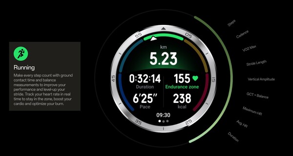 The OnePlus Watch 3 can track over 100 sports with advanced tracking for activities such as running. (Image source: OnePlus)