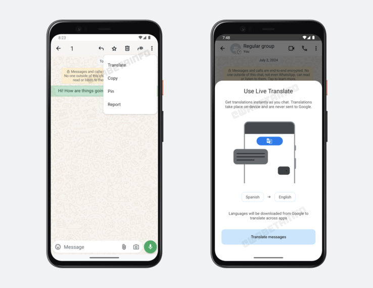 WhatsApp will leverage Google Translate for quick, in-app translation (Source: WABetaInfo)