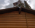 Standard dish rooftop mount.