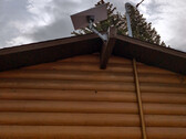 Standard dish rooftop mount.