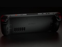 A backside shot of the Steam Deck OLED