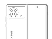 A "Vivo X Fold" render. (Source: Digital Chat Station via Weibo)