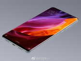 The leaked render depicts an almost 100% screen-to-body ratio for the Mi MIX 2. (Source: Weibo)
