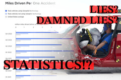 Tesla&#039;s Autopilot Safety Report data doesn&#039;t tell the full story of Tesla&#039;s accident rate. (Image source: Tesla/IIHS - edited)