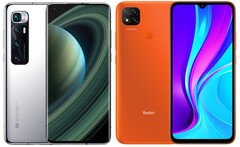 The Xiaomi Mi 10 Ultra and Redmi 9 have now apparently moved to internal testing. (Image source: Xiaomi - edited)