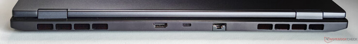 Rear: HDMI 2.0b, USB-C 4.0 with Thunderbolt 4 (40 Gbit/s, DisplayPort 2.1, 140W Power Delivery), Gigabit Ethernet