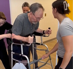 Paralyzed Ivan Vargas receives Ekso Indego exoskeleton under Medicare coverage and begins training to walk again. (Source: Sheltering Arms Institute)