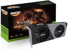 The Inno3D RTX 4060 Twin X2 features a dual-fan design. (Source: Inno3D)