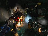 Big daddy and little sister In combat with the player in Bioshock