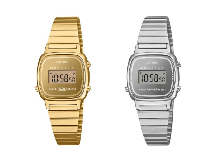 The Casio Classic LA670WEGS-9A (left) and LA670WES-7A (right) watches