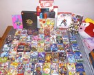A collection of Nintendo Switch cartridges pictured