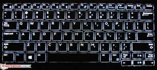 Keyboard backlighting is nice and even