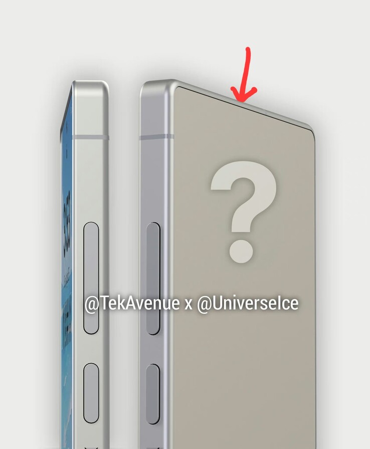 An alleged look at the new curved rear edges that Samsung is said to have applied to its next Galaxy S Ultra smartphone. (Image source: @UniverseIce)