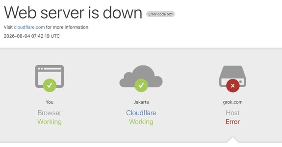 Grok server is down