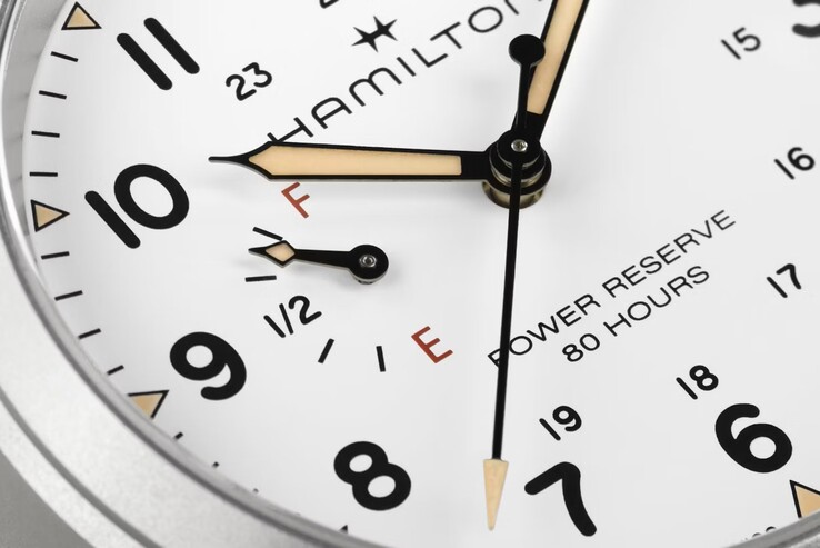 The Hamilton Khaki Field Mechanical has a power reserve meter (Image source: Hamilton)