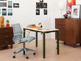 The Spout height-adjustable desk by Herman Miller features four motorised legs. (Image source: Herman Miller)