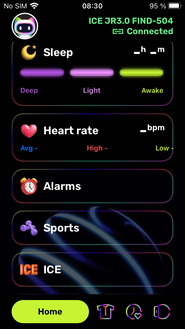 iOS home screen scrolled down