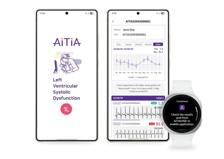 Samsung's new LVSD detection tool has been announced for two of the brand's smartwatches. (Image source: Samsung)