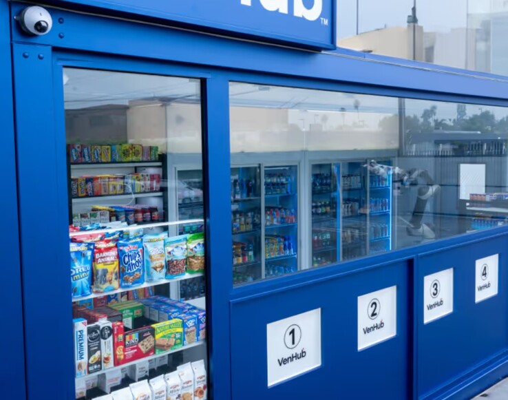Venhub stores are protected with surveillance cameras, bulletproof windows, and a design that prevents mob thefts. (Image source: Venhub)