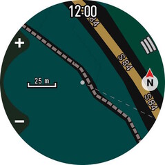 The map can also be displayed in dark mode