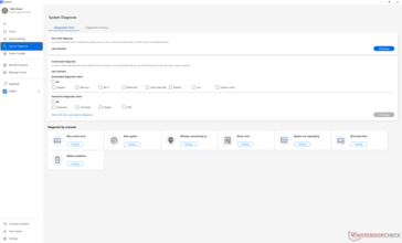System diagnostics features