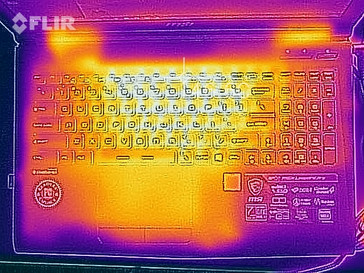 Thermal profile, top of base unit