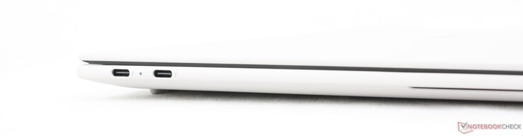 Left: 2x USB-C Thunderbolt 4 w/ DisplayPort 2.1 + Power Delivery (65 W)