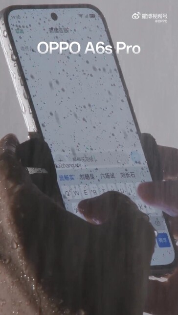 Wet-touch Oppo A6s Pro phone.