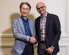 Kenichiro Yoshida and and Satya Nadella, the CEOs of Sony and Microsoft respectively. (Source: Microsoft)