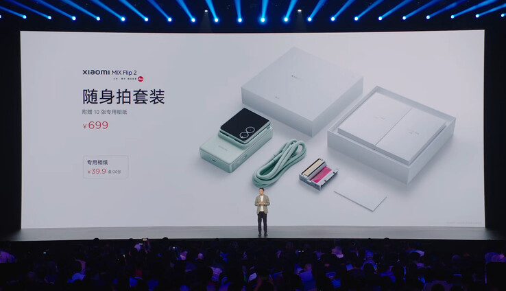 Xiaomi unveils the Mix Flip 2's Pocket Photo Kit and its retail box contents. (Source: Xiaomi via Fixed Focus Digital)