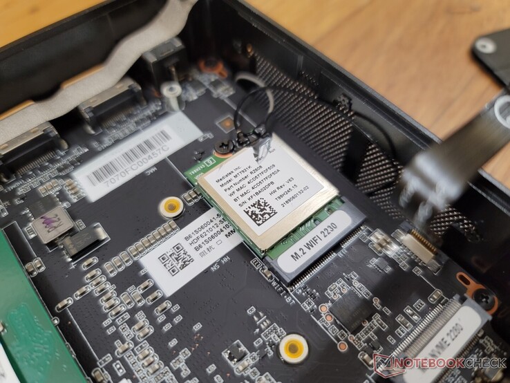 Removable M.2 WLAN module sits underneath the M.2 SSD