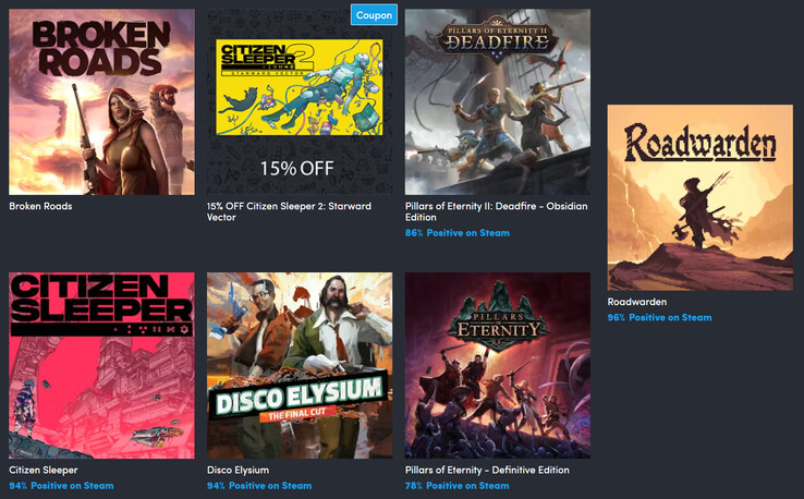 All the items in the bundle (Image source: Humble Bundle)